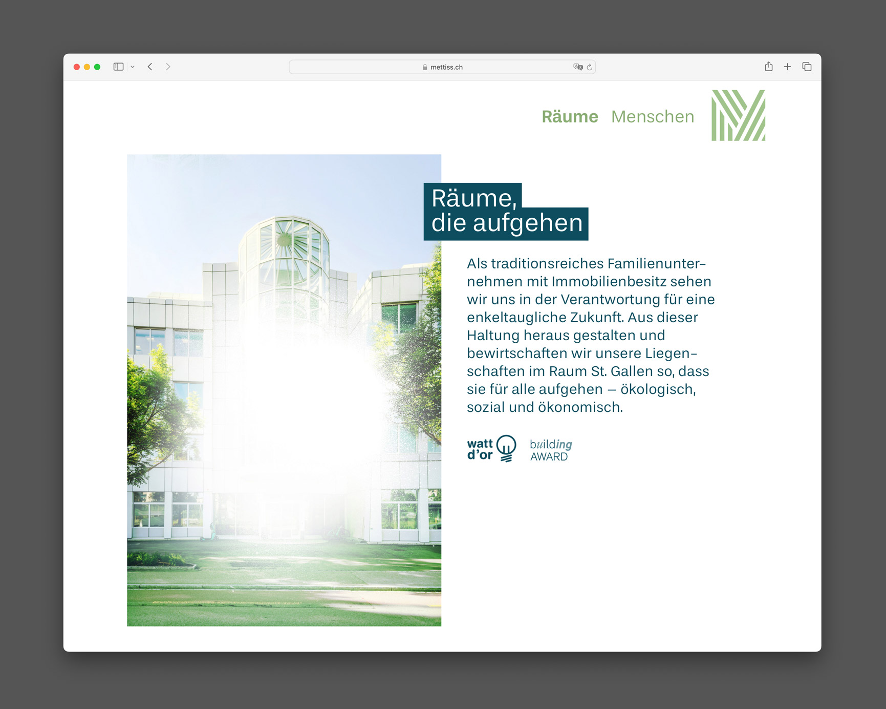 Bossard Wettstein Project - Mettiss - Corporate Identity